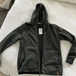 Men’s quicksilver zip up fleece lined sweatshirt